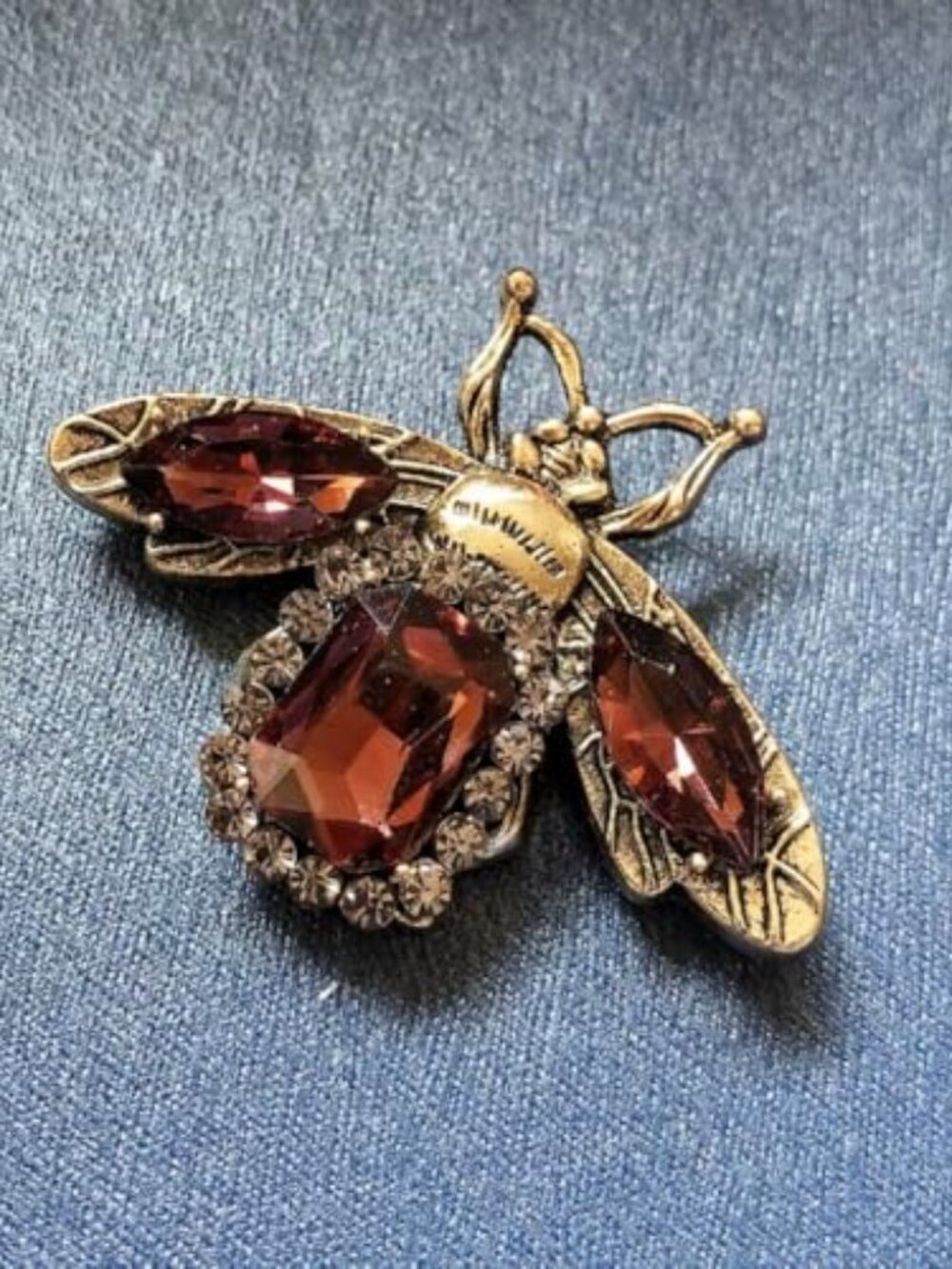 New - Rhinestone Bee Brooch‎ Pin for Women Men Fashion Crystal Vintage Green CZ